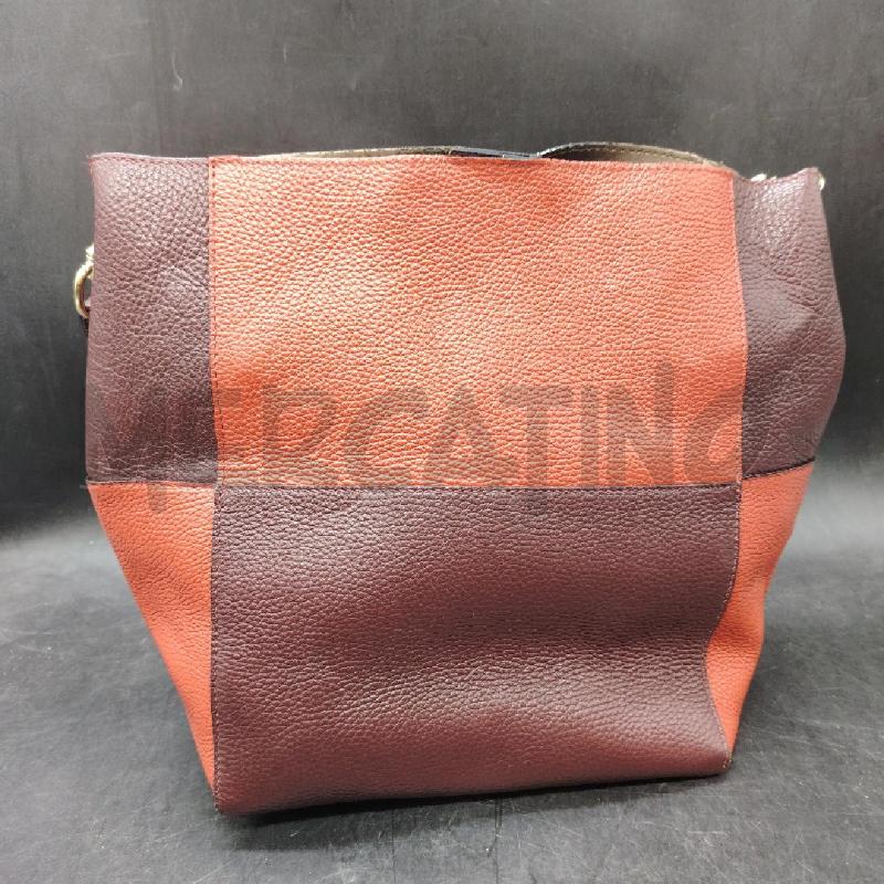 BORSA ARTIGIANALE PELLE RSS BORDEUX | Mercatino dell'Usato Roma eur 2