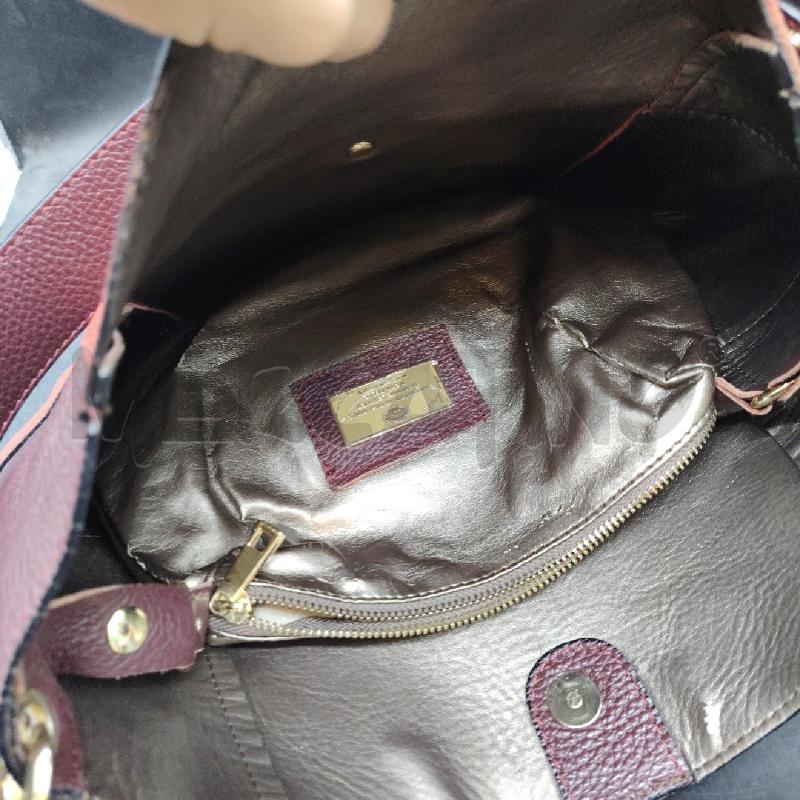 BORSA ARTIGIANALE PELLE RSS BORDEUX | Mercatino dell'Usato Roma eur 4