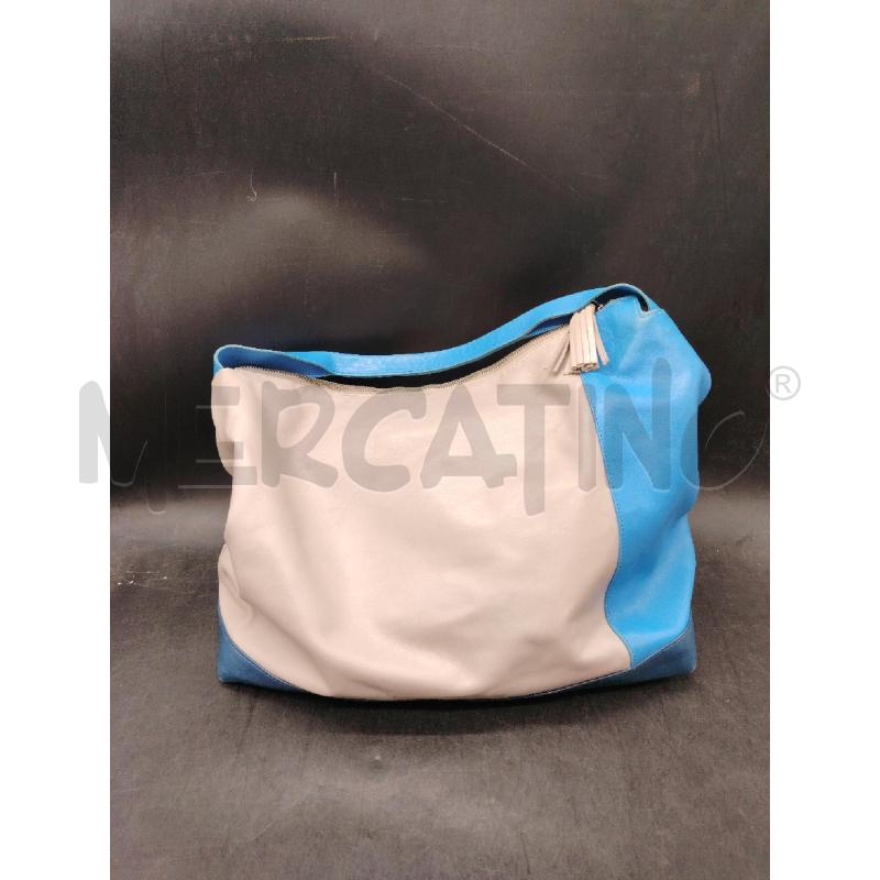 BORSA A SPALLA BALDININI BLU GRIGIO | Mercatino dell'Usato Roma eur 1