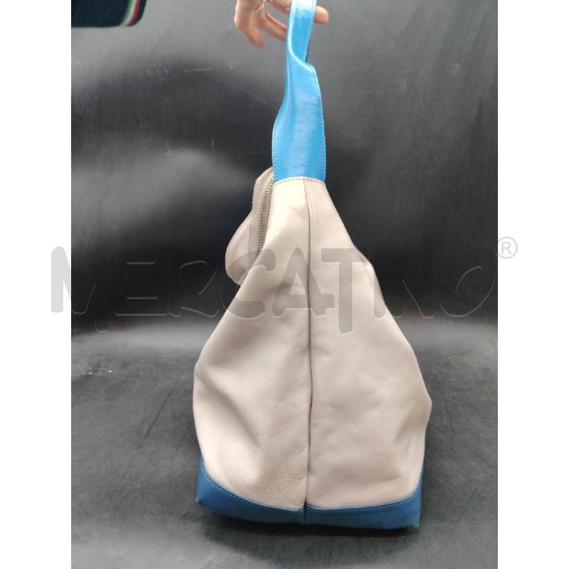 BORSA A SPALLA BALDININI BLU GRIGIO | Mercatino dell'Usato Roma eur 2