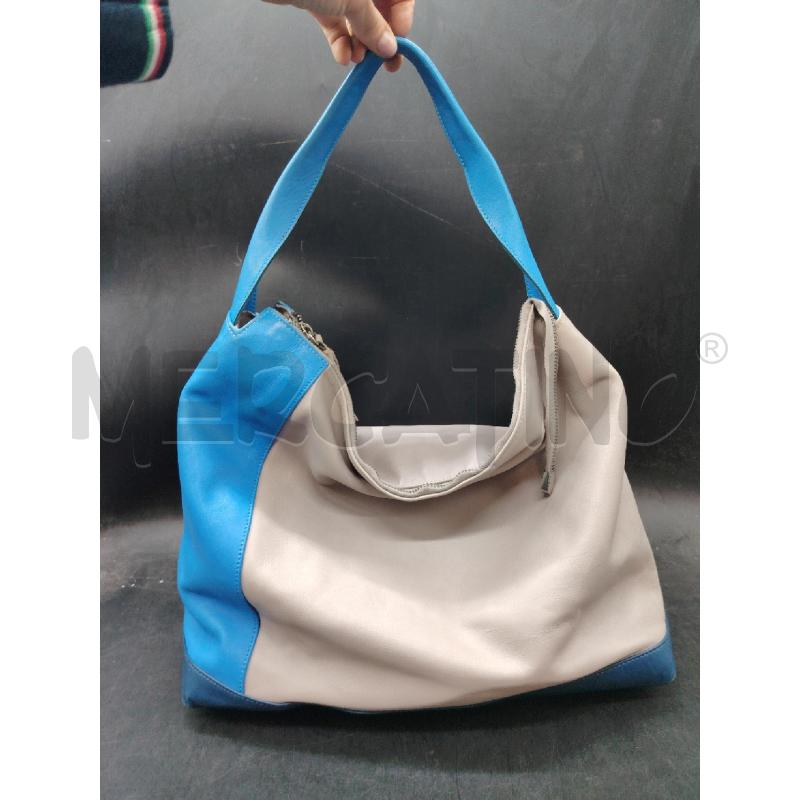 BORSA A SPALLA BALDININI BLU GRIGIO | Mercatino dell'Usato Roma eur 3