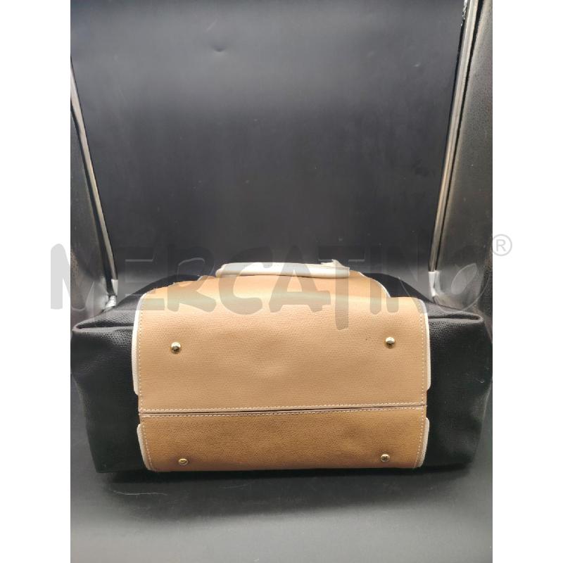 BORSA A SPALLA D PELLE BEIGE NERO | Mercatino dell'Usato Roma eur 3