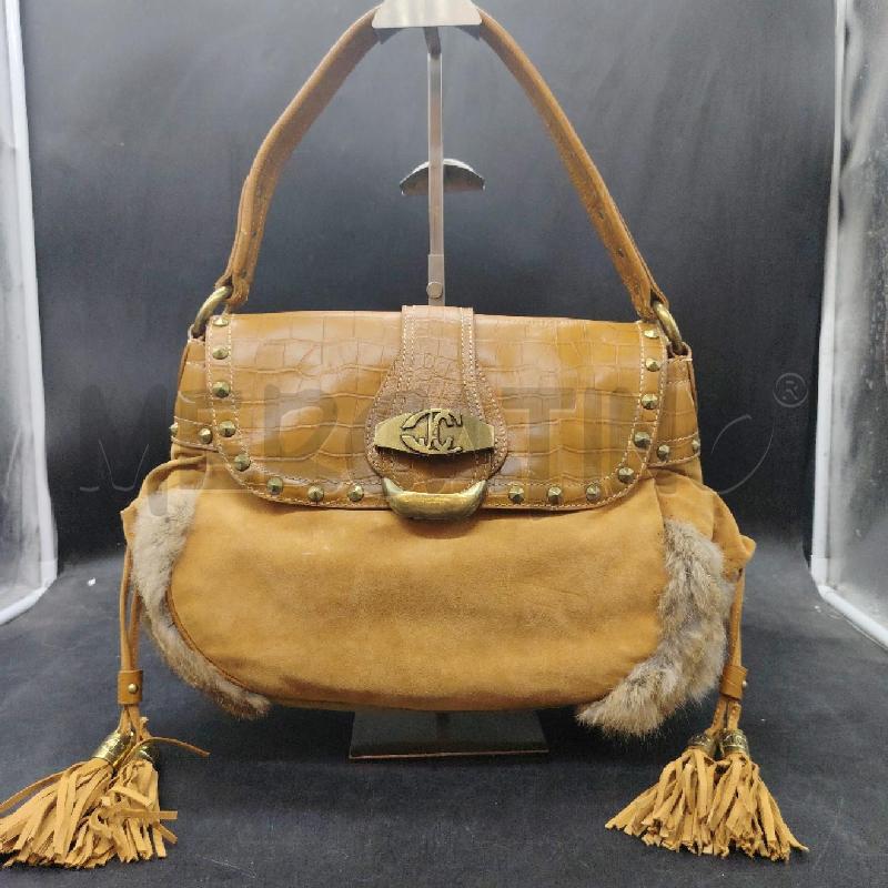 BORSA A SPALLA JUST CAVALLI SCAMO BEIGE PELO NAPPE | Mercatino dell'Usato Roma eur 1