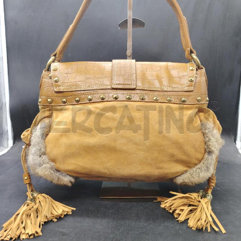 BORSA A SPALLA JUST CAVALLI SCAMO BEIGE PELO NAPPE | Mercatino dell'Usato Roma eur 2