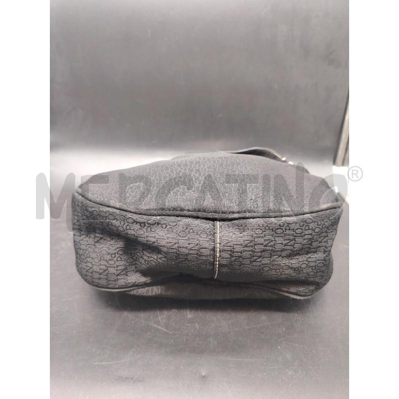 BORSA A SPALLA POLLINI NERO TESSUTO LOGHI  | Mercatino dell'Usato Roma eur 4