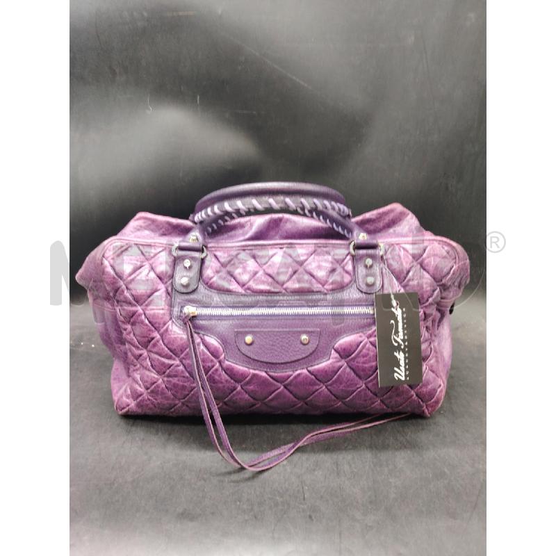 BORSA BALENCIAGA TRAPUNTATA VIOLA DETT MET 162032 502752 | Mercatino dell'Usato Roma eur 1