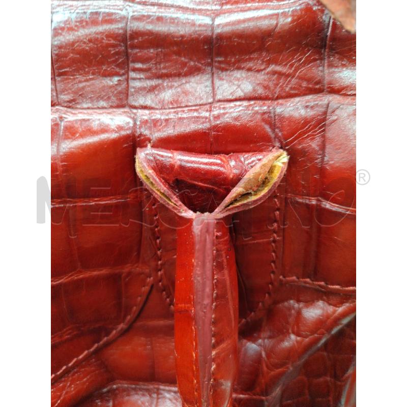 BORSA BALLIN ROSSA EFFETTO COCCO FIBBIA DOR | Mercatino dell'Usato Roma eur 3
