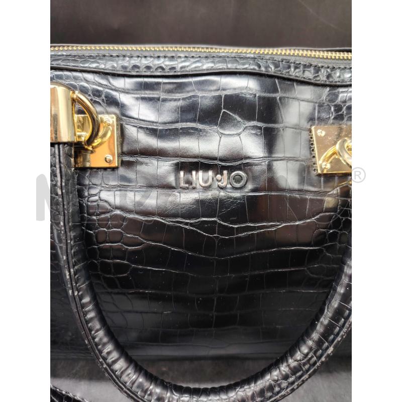 BORSA BAULETTO LIU JO NERA EFFETTO COCCO | Mercatino dell'Usato Roma eur 2