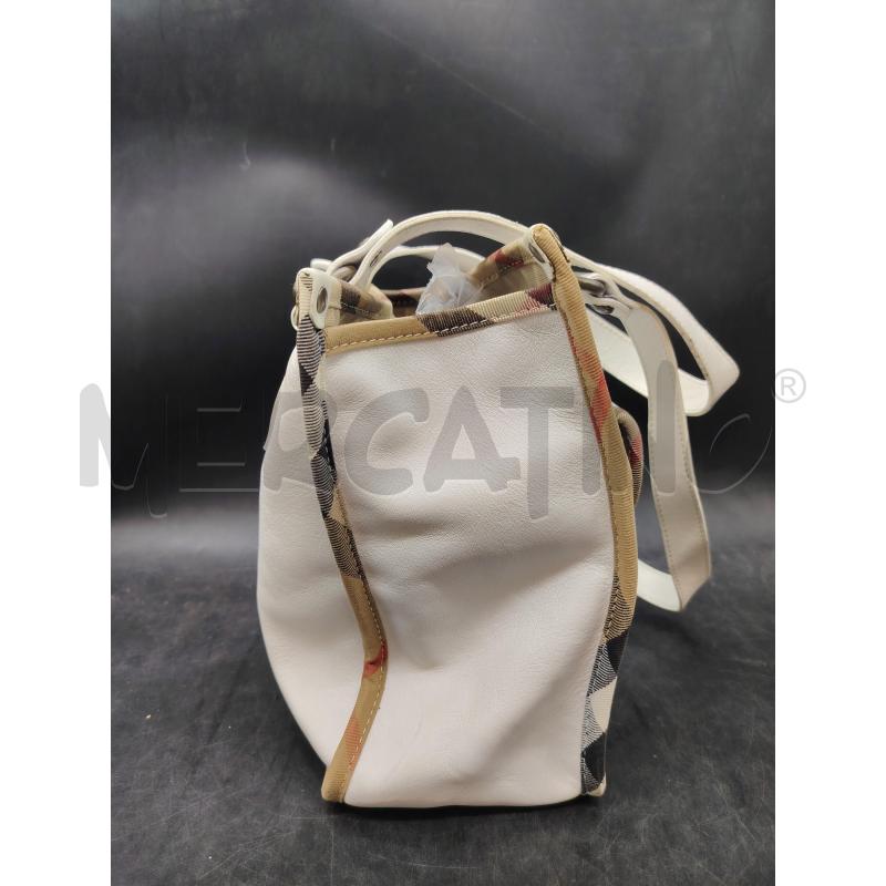 BORSA BURBERRYS FREYA BIANCO PROF TARTAN | Mercatino dell'Usato Roma eur 2