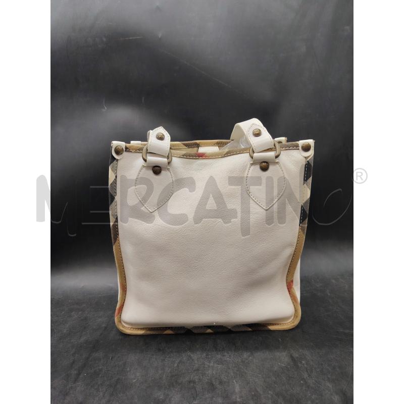 BORSA BURBERRYS FREYA BIANCO PROF TARTAN | Mercatino dell'Usato Roma eur 4