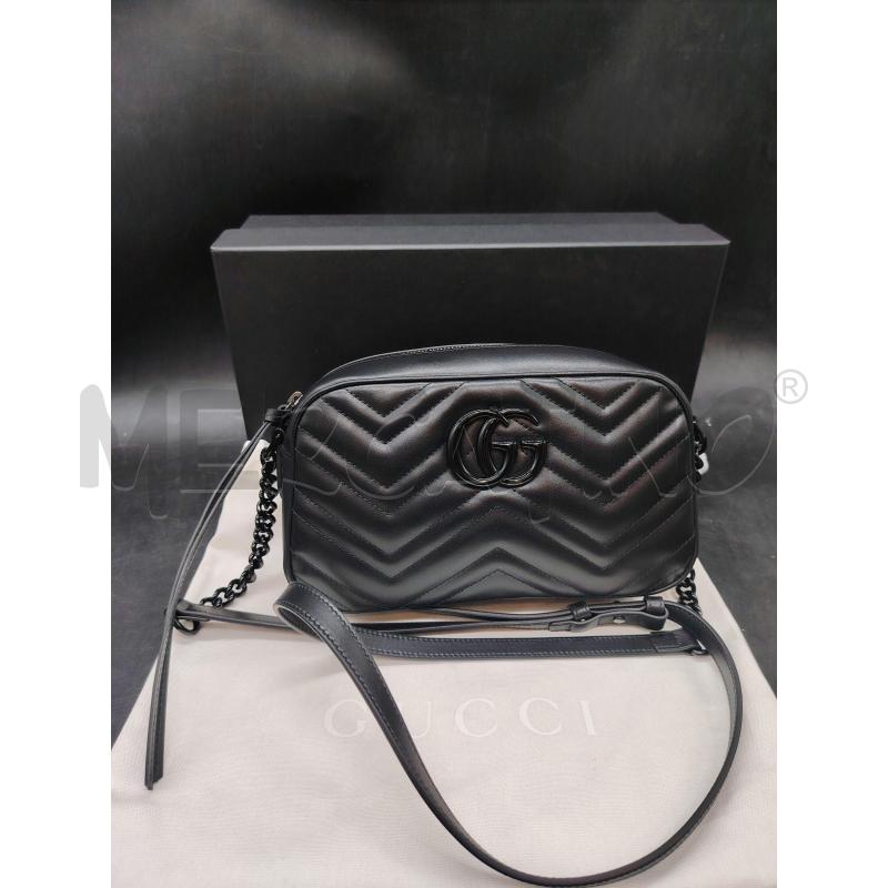 BORSA CAMERA BAG GUCCI MARMONT GG NERA 447632213317  | Mercatino dell'Usato Roma eur 1