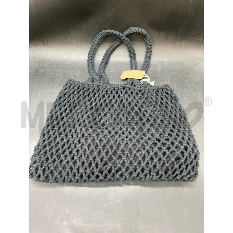 BORSA CARPISA TESSUTO INTRECCIATO NERO | Mercatino dell'Usato Roma eur 1
