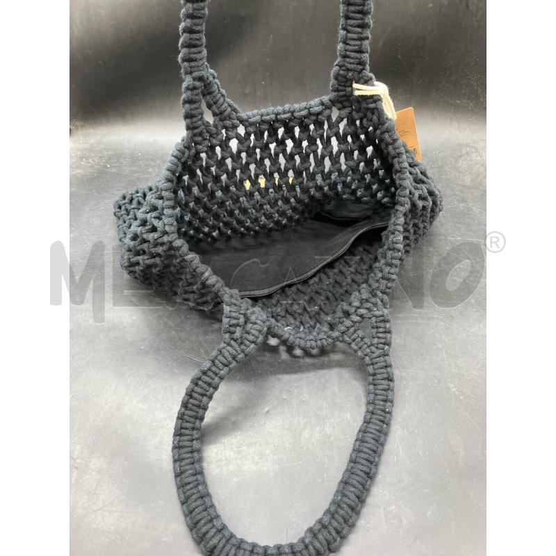 BORSA CARPISA TESSUTO INTRECCIATO NERO | Mercatino dell'Usato Roma eur 2