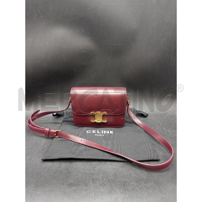 BORSA CELINE MINI TRIOMPHE PELLE BORDEAUX | Mercatino dell'Usato Roma eur 1