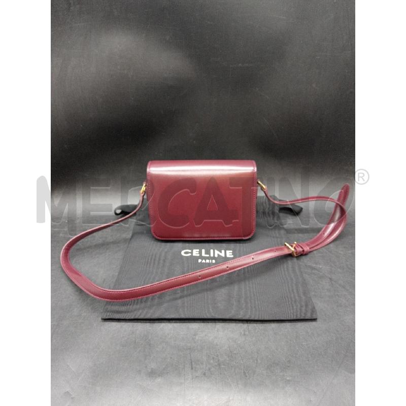 BORSA CELINE MINI TRIOMPHE PELLE BORDEAUX | Mercatino dell'Usato Roma eur 3