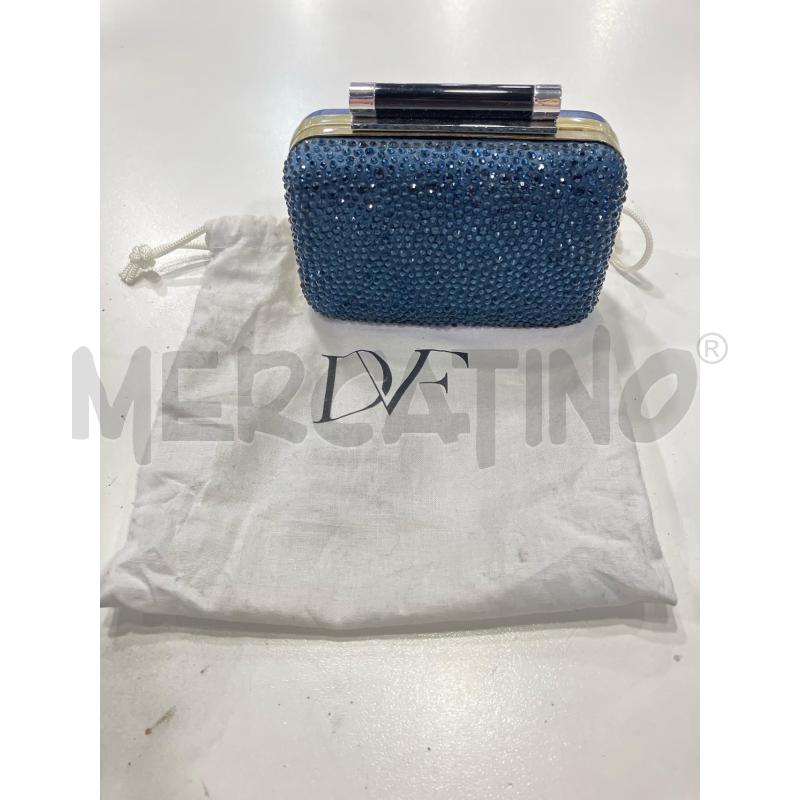 BORSA CERIMONIA VON FURSTENBERG BLU BRILL  | Mercatino dell'Usato Roma eur 1