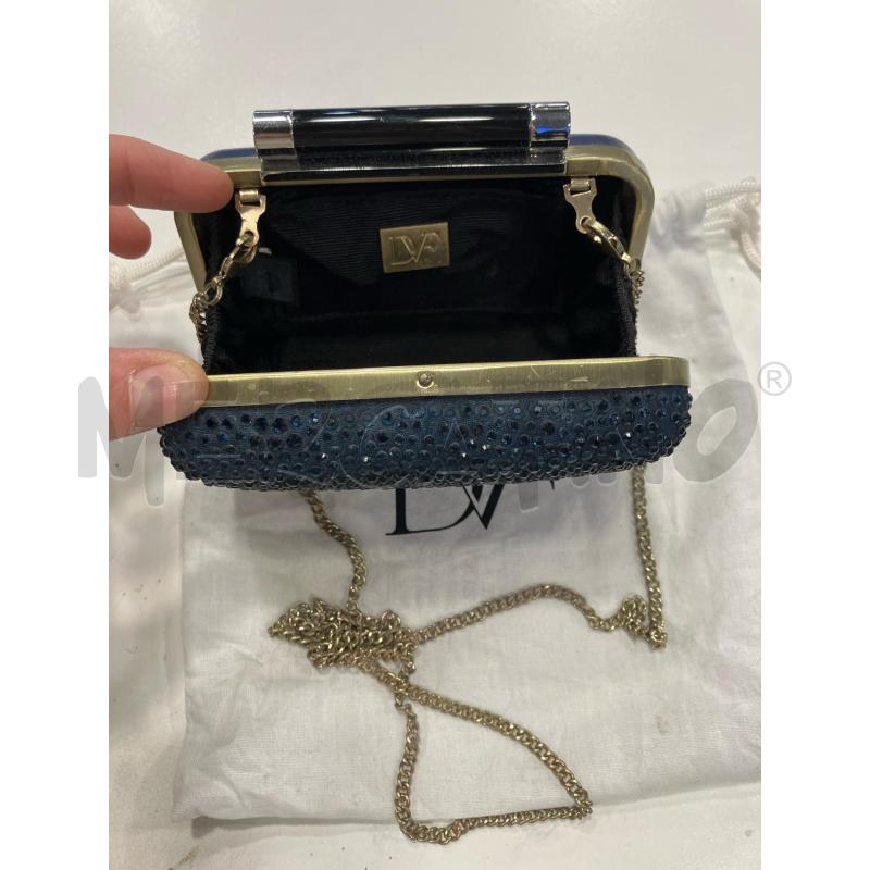 BORSA CERIMONIA VON FURSTENBERG BLU BRILL  | Mercatino dell'Usato Roma eur 4