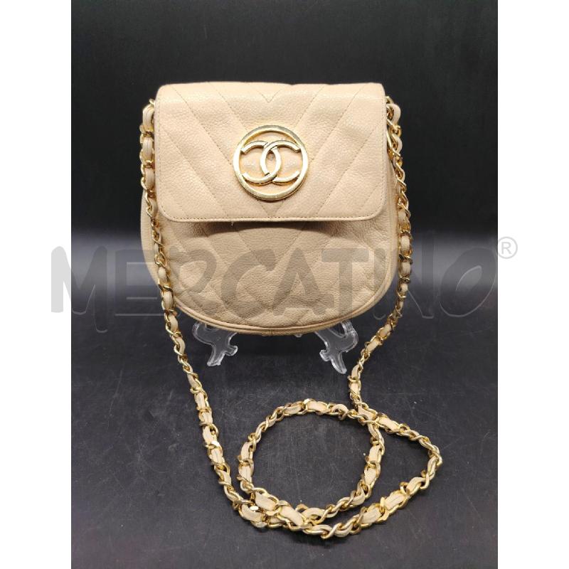 BORSA CHANEL ANNI 90 BEIGE CC DOR | Mercatino dell'Usato Roma eur 1