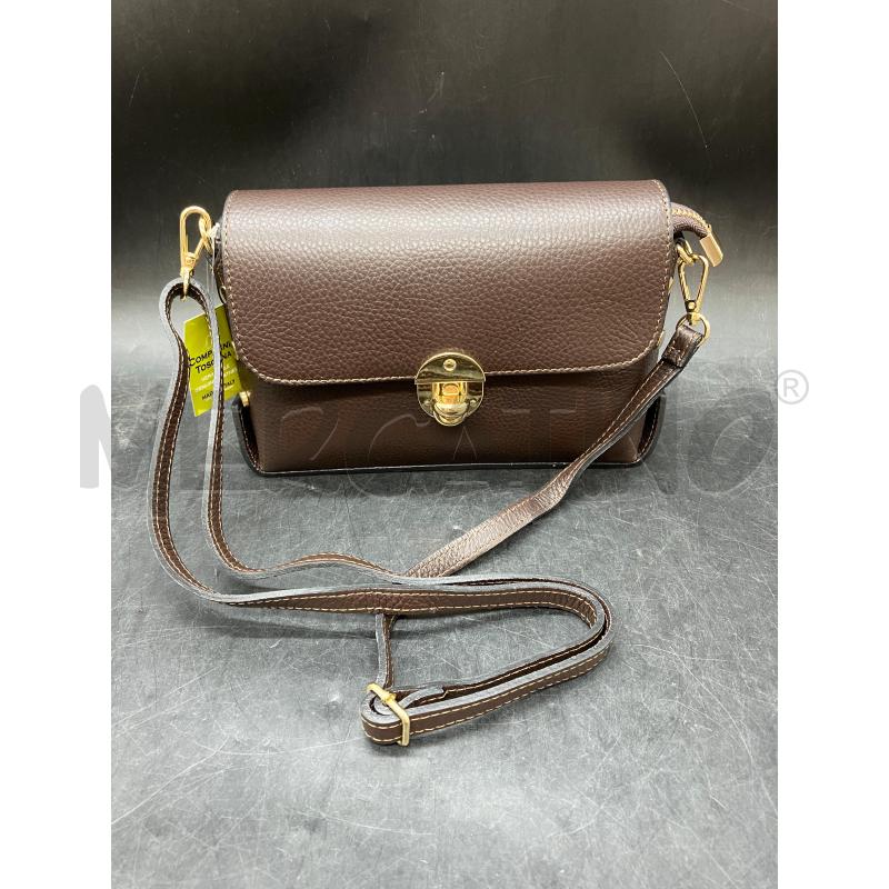 BORSA COMPAGNIA TOSCANA PELLE MARR + TRACOLLA | Mercatino dell'Usato Roma eur 1