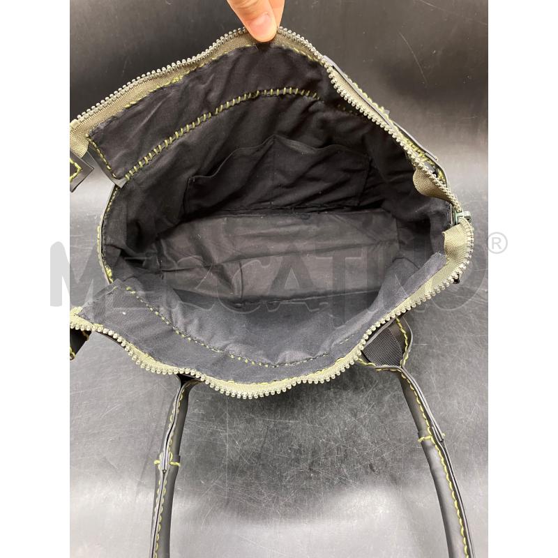 BORSA COPERTONE NERA CUCITURE VERDI | Mercatino dell'Usato Roma eur 3
