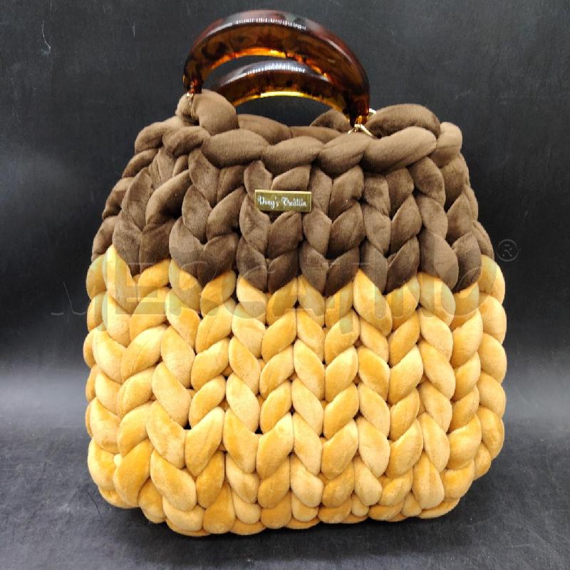 BORSA DONYS CREATION INTRECCIO MARR ARA  | Mercatino dell'Usato Roma eur 1