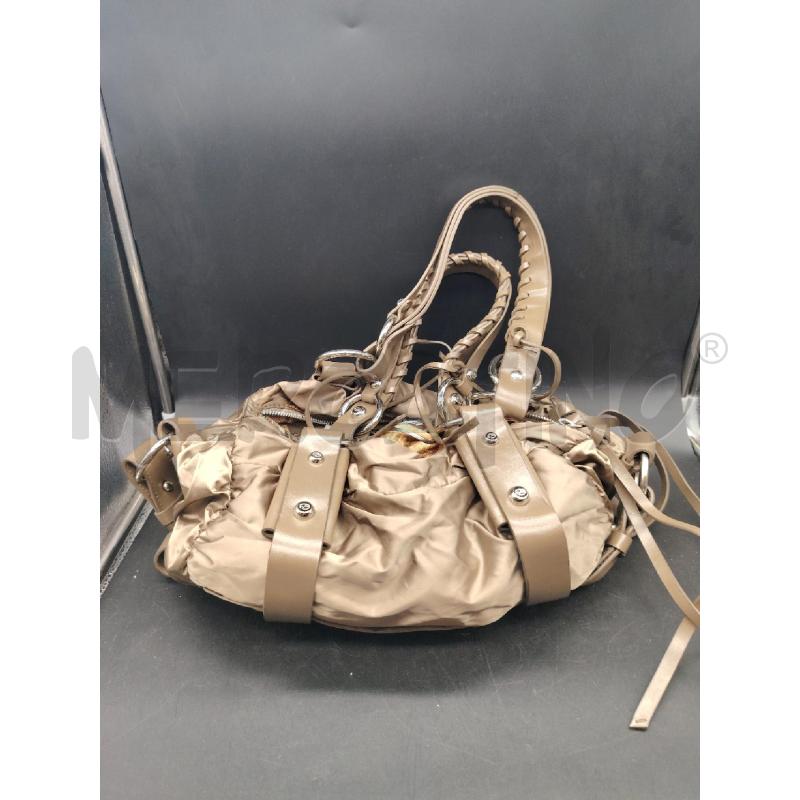 BORSA D BIASIA TESSUTO MARR INS PELLE DETT ARG | Mercatino dell'Usato Roma eur 1