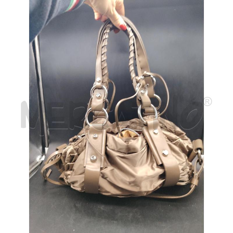 BORSA D BIASIA TESSUTO MARR INS PELLE DETT ARG | Mercatino dell'Usato Roma eur 2