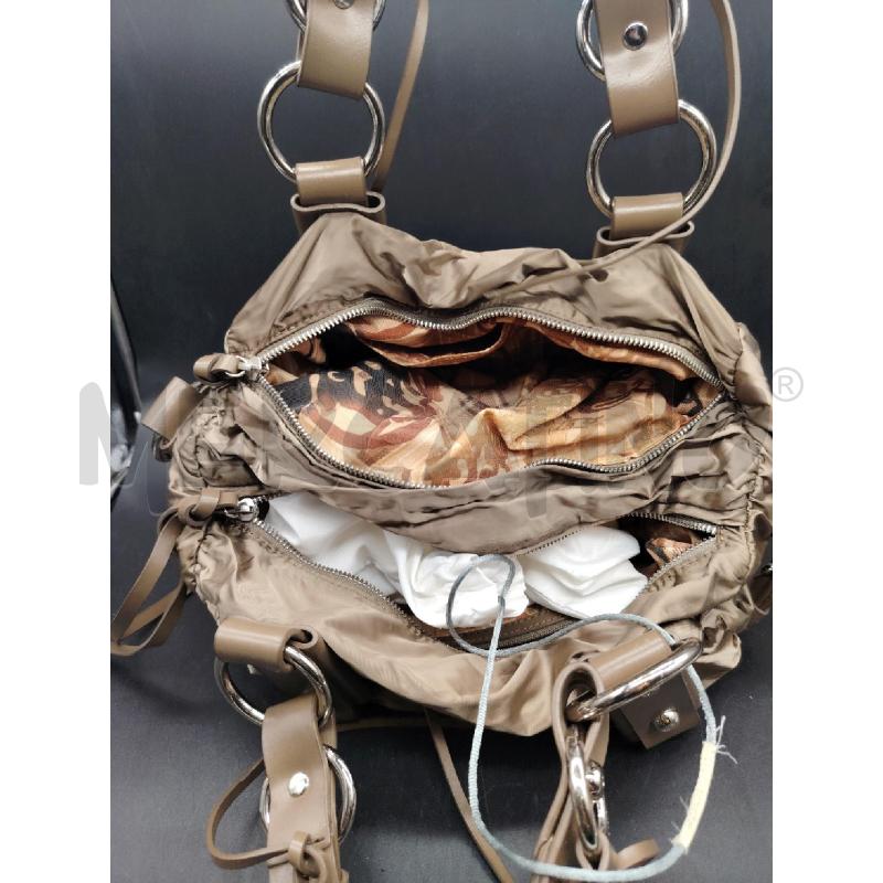 BORSA D BIASIA TESSUTO MARR INS PELLE DETT ARG | Mercatino dell'Usato Roma eur 3