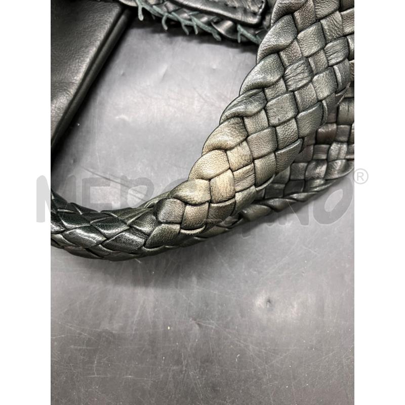 BORSA FALORNI NERA PELLE INTRECCIATA  | Mercatino dell'Usato Roma eur 4