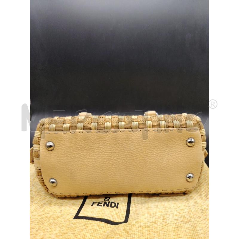 BORSA FENDI SELLERIA N49 INTRECCIO BEIGE | Mercatino dell'Usato Roma eur 3