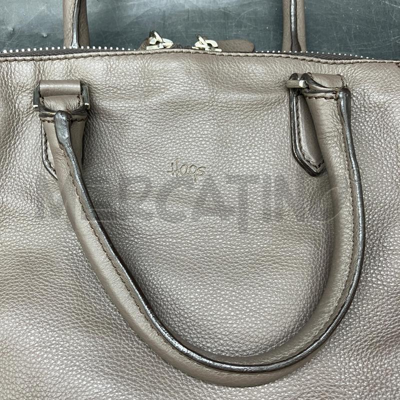 BORSA HAGS MARR PELLE MARTELLATA + TRACOLLA | Mercatino dell'Usato Roma eur 2