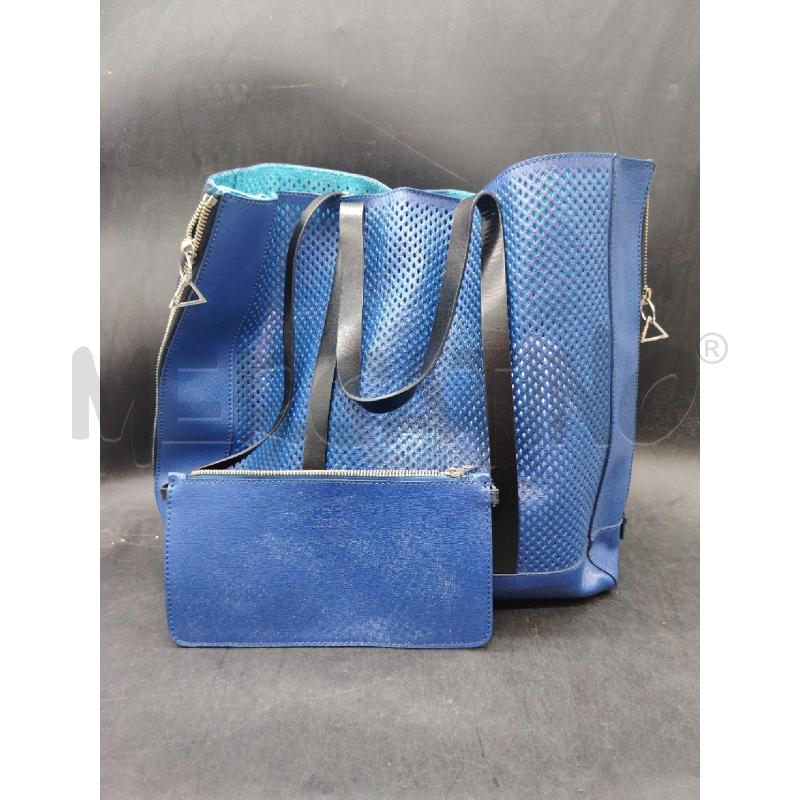 BORSA ICEBERG BLU TRAF+POCHETTE | Mercatino dell'Usato Roma eur 1