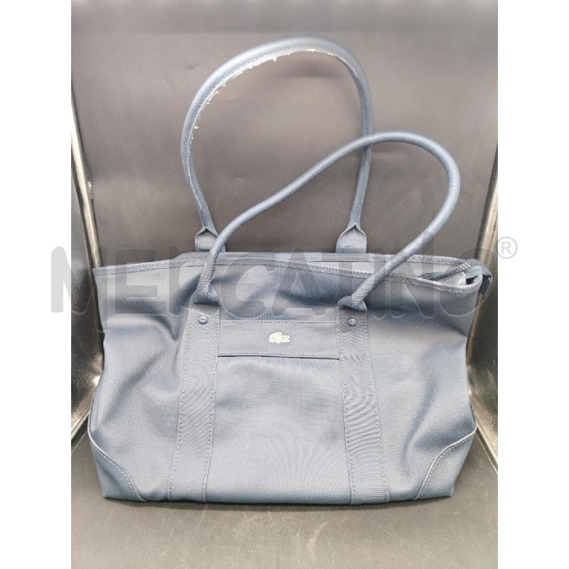 BORSA LACOSTE NYLON BLU | Mercatino dell'Usato Roma eur 1