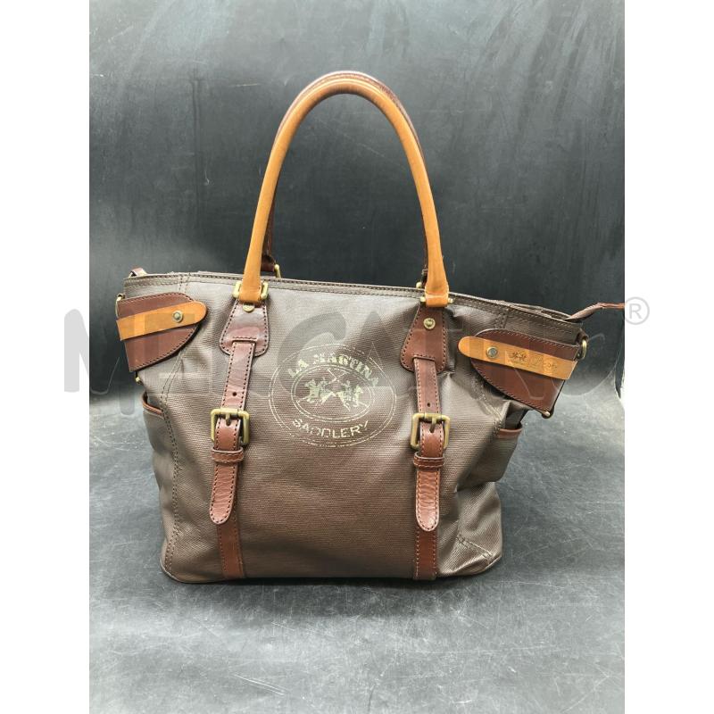 BORSA LA MARTINA MARRONE + TRACOLLA | Mercatino dell'Usato Roma eur 1