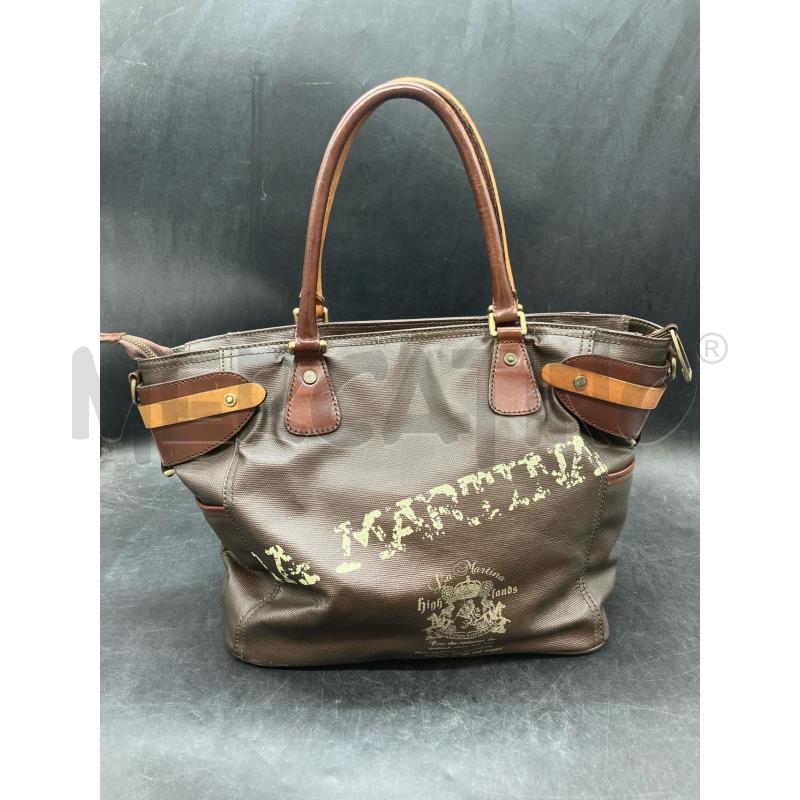 BORSA LA MARTINA MARRONE + TRACOLLA | Mercatino dell'Usato Roma eur 2
