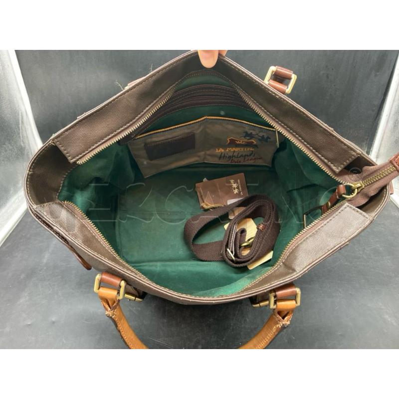 BORSA LA MARTINA MARRONE + TRACOLLA | Mercatino dell'Usato Roma eur 3