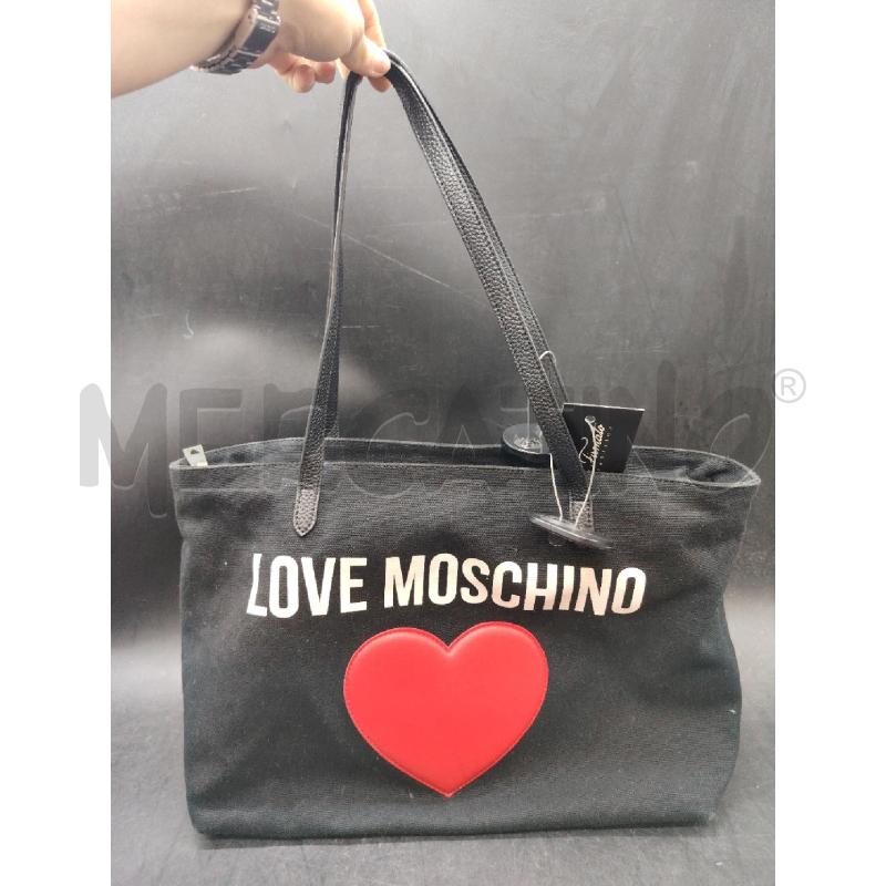 BORSA LOVE MOSCHINO NE CUORE RSS TELA | Mercatino dell'Usato Roma eur 1