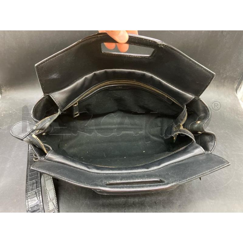 BORSA MAJE NERO EFFETTO COCCO FRANGE | Mercatino dell'Usato Roma eur 4