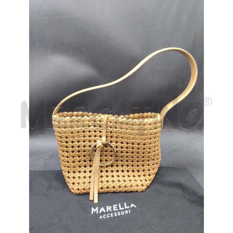 BORSA MARELLA INTRECCIATA FIBBIA TONDA | Mercatino dell'Usato Roma eur 1