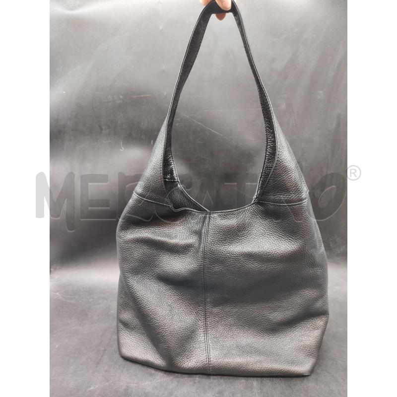BORSA MAXIMA NERA PELLE  | Mercatino dell'Usato Roma eur 1