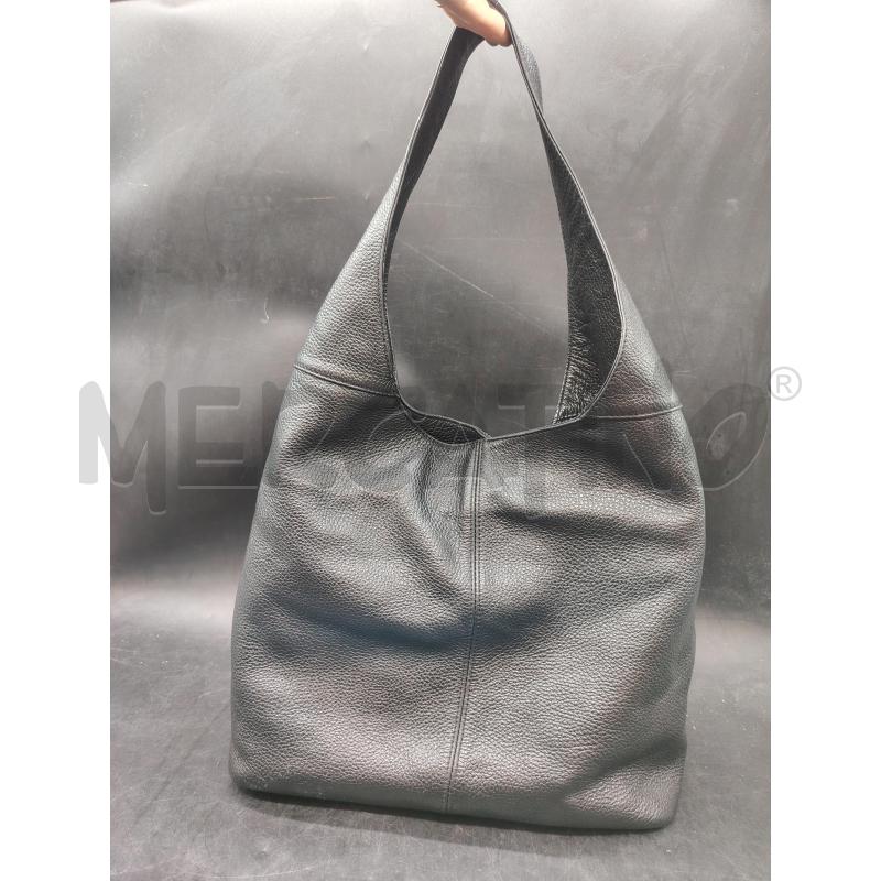 BORSA MAXIMA NERA PELLE  | Mercatino dell'Usato Roma eur 2