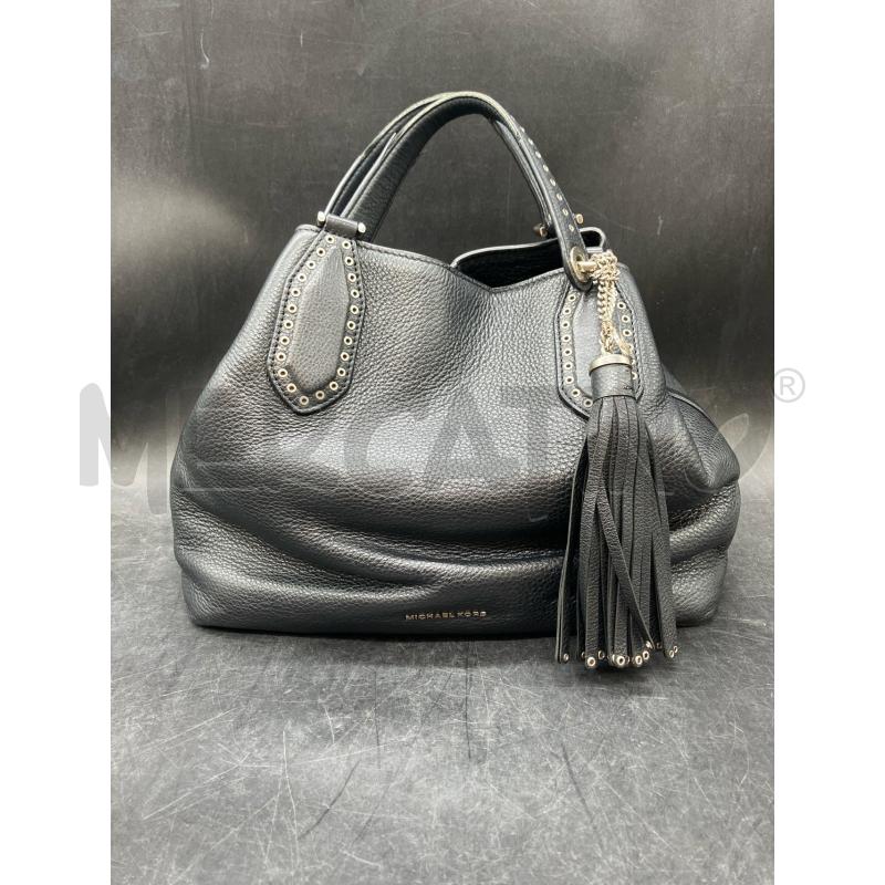 BORSA MICHAEL KORS NERA PELLE MART MANICI CERCHIETTI | Mercatino dell'Usato Roma eur 1