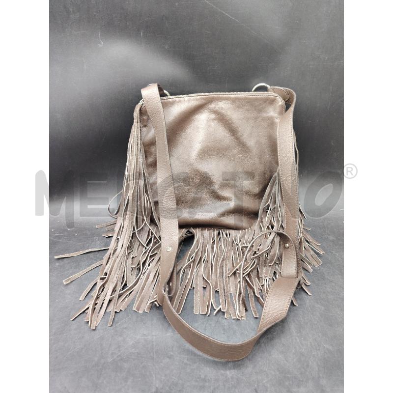 BORSA ORCIANI MARRONE PELLE FRANGE | Mercatino dell'Usato Roma eur 1