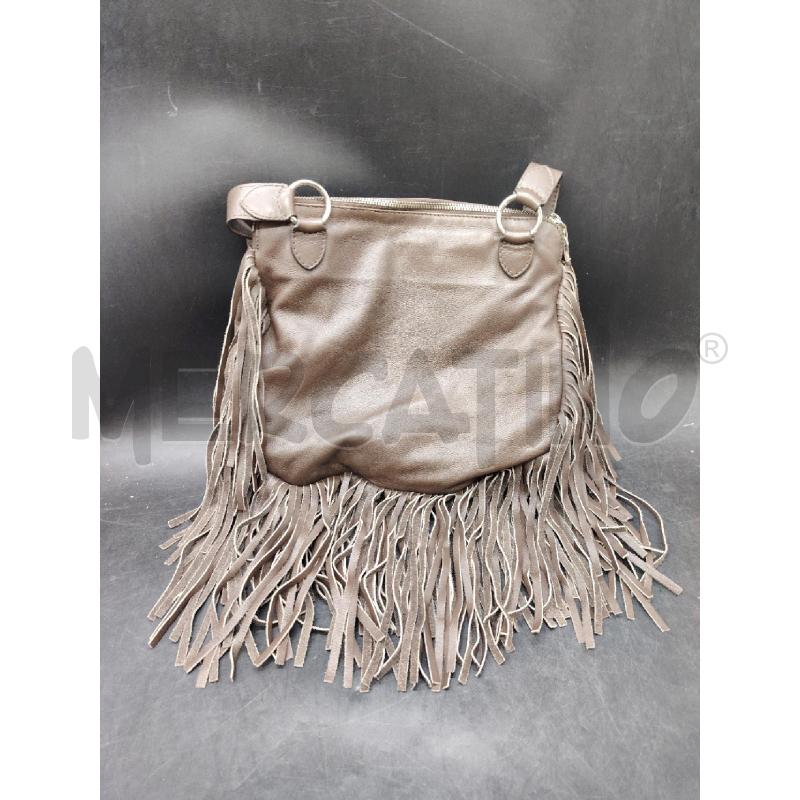 BORSA ORCIANI MARRONE PELLE FRANGE | Mercatino dell'Usato Roma eur 3