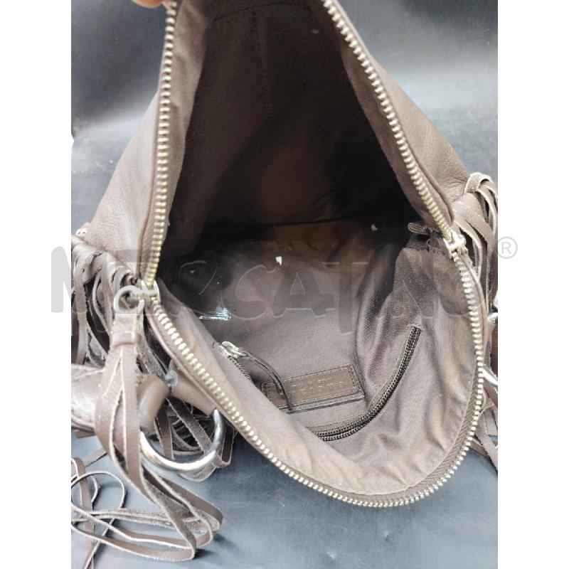 BORSA ORCIANI MARRONE PELLE FRANGE | Mercatino dell'Usato Roma eur 4
