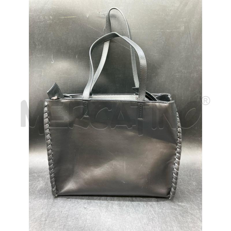 BORSA ORCIANI NERA PELLE LATI CUCIT | Mercatino dell'Usato Roma eur 2