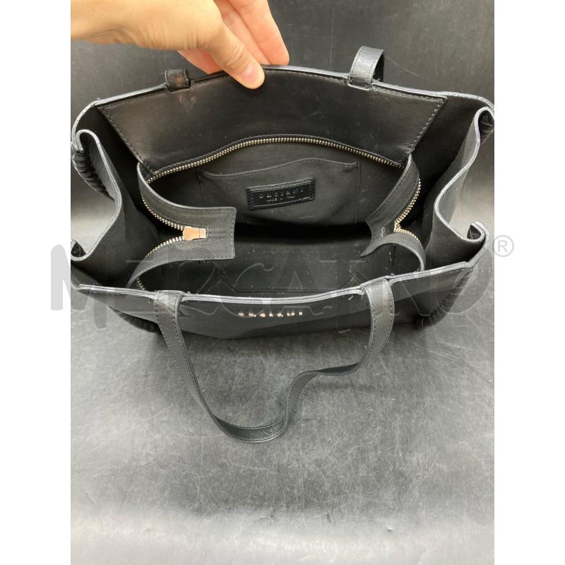 BORSA ORCIANI NERA PELLE LATI CUCIT | Mercatino dell'Usato Roma eur 3