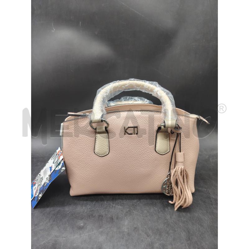 BORSA PELLE KTJ ROSA ETICHETTA | Mercatino dell'Usato Roma eur 1