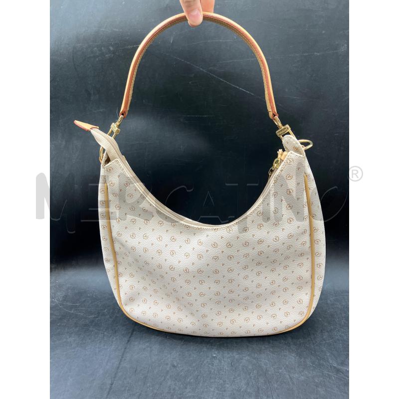 BORSA POLLINI BEIGE LOGHI | Mercatino dell'Usato Roma eur 1