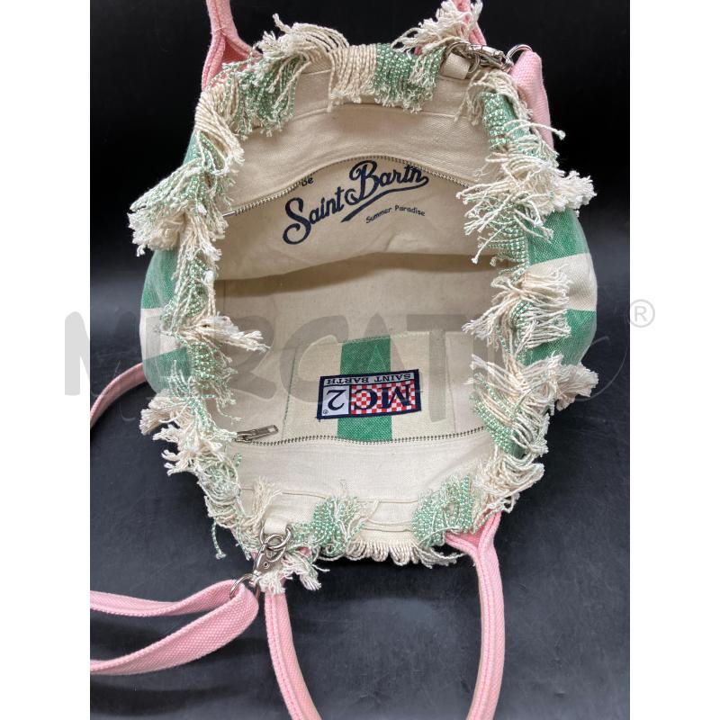BORSA SAINT BARTH RIGHE VE PANNA SCRITTA RS FRANGE  | Mercatino dell'Usato Roma eur 3